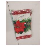 Netnology Watercolor Poinsettia Red Christmas Table Runner with White Snowflake,Seasonal Winter Xmas Party Decoration Holiday Indoor Home Kitchen Decor 13 x 108 Inch