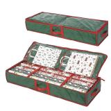Sattiyrch Underbed Gift Wrap Organizer,Gift Wrapping Paper Storage Container,Holds up to 20 Rolls,41\"W x 14\"D x 5.5\"H (Green)