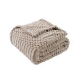 50x70 Inch Brown Throw Blanket - Soft & Fluffy Fleece, Neutral Tan Color, Cute & Aesthetic, Perfect for Sofa, Couch, Chair, Bed, Living Room & Bedroom, All-Season Use, Plush & Cozy Decorative Blanket