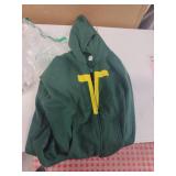Letter T in Yellow on Green Costume Halloween Party Zip Hoodie