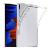 Zeking for Samsung Galaxy Tab S7 Plus/Tab S7 FE 5G/ T975/T970 Case, Anti-Scratch Ultra Slim Thin Anti-Scratch TPU Rubber Soft Skin Silicone Premium Protective Case (Transparent)