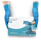 FifthPulse Blue Vinyl Disposable Gloves Small 100 Pack - Latex Free, Powder Free Medical Exam Gloves - Surgical, Home, Cleaning, and Food Gloves - 3 Mil Thickness 4pk