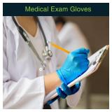 FifthPulse Blue Vinyl Disposable Gloves Small 100 Pack - Latex Free, Powder Free Medical Exam Gloves - Surgical, Home, Cleaning, and Food Gloves - 3 Mil Thickness 4pk