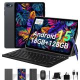 Tablet 2026 Android Tablets 10 Inch, Electronics Tablets with Keyboard, 18GB RAM 128GB ROM /2TB TF, Gemini AI 2 in  1 Tablet with Pen, 6000mAh, 1080P, BT5.0, GPS, OTG, Suitable for Study and Office