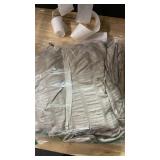 JELLYMONI Light Khaki Duvet Cover Twin Size, 3pcs Washed Microfiber Bedding Set, Soft Breathable Seersucker Duvet Cover Set with Zipper Closure and Corner Ties for All Seasons