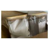 Extra Large Square Glass Flour & Sugar Storage Containers with Airtight Lids, 168 floz - 2 Pack Glass Jars with Bamboo Lids for Pantry, Air tight Food Storage Containers for Cereal, Pasta, Rice