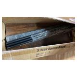 BCOZLUX Spice Rack Wall Mounted, Wood 3 Tier Spice Rack for Countertop, Vertical Spice Organizer for Spice Jars and Seasonings, Hanging Spice Shelf for Kitchen Cabinet, or Pantry, Rustic Brown