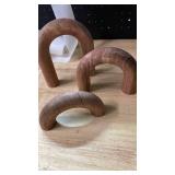 Product Elevations Wooden Arch Decor Set of 3 - Shelf Decor Aesthetic for Coffee Tables, Bookshelves, & Entryways - Acacia Wood Japandi Home Decor Accents - Modern Decorative Objects