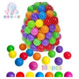 LANGXUN 50 100 200 Balls Soft Plastic Ball Pit Balls for Kids, Gift for Baby Toddler Birthday Christmas, Ball Pit Play Tent, Baby Kiddie Pool Water Toys, Party Decoration