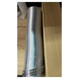 4 Inch 8FT Semi Rigid Dryer Vent, Flexible Aluminum Dryer Vent Hose with Clamps, 3.9 Mil Aluminum Foil Tape for HVAC Ventilation, Duct Fan Systems