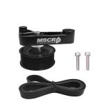 MSCRP K Series Swap Adjustable EP3 Idler Pulley Belt Kit for Honda Civic Integra Acura K20(1283 K20, BLACK)