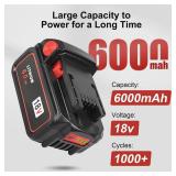 HavenHarmo 4Pack 6000mAh Battery Replacement for Milwaukee M18 Battery Compatible with Milwaukee 18 Volt 48-11-1850 48-11-1852 48-11-1862 48-11-1860 48-11-1828 48-11-1815 48-11-1822 Cordless Tools