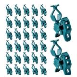 C7 C9 Christmas Lights Universal Spring Clips, 100 Count Quick Spring Clips for Holiday Light Decorations, Shatterproof Shingle and Gutter Clips for E12 E17, Metal Surface Roof Fence Railing Gates