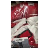 SilTriangle 6 Pcs Giant Christmas Skeletons Costume 7 ft Skeleton Dog and 12ft Skeleton Accessories Santa Hat Beard Outfit Antler Headband Cape for Xmas Garden Yard Outdoor Not Include Skeletons