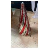 Red and Silver Mercury Glass Tree