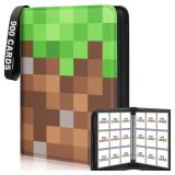 Winsing Trading Card Binder 9 Pocket, Holder 900 Pockets with 50 Removable Sleeves, Cards Binder Carrying Case Storage for Boys and Girls, 3 Ring Album Book for Sports,Game and Photo,Deep Green