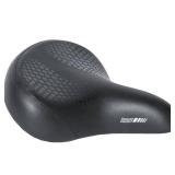 Memory Foam Padded Bike Seat Cushion By Delta Cycle - Comfort Saddle, Easy To Mount - Dual Shock Suspension For A Comfortable Ride - Universal Fit & Grab Handle For Easy Transport, Black