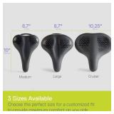 Memory Foam Padded Bike Seat Cushion By Delta Cycle - Comfort Saddle, Easy To Mount - Dual Shock Suspension For A Comfortable Ride - Universal Fit & Grab Handle For Easy Transport, Black