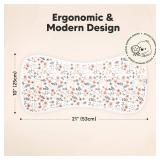 Organic Burp Cloths Baby Boy & Girl - 5-Pack Super Absorbent Cotton Burping Cloths for Babies, Soft & Plush Newborn Spit Up Rags, Infant Towels for Milk Spit Up, Unisex, Large 21\" x 10\" (Sweet Charm