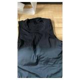 CRZ YOGA Butterluxe High Neck Crop Tank Tops for Women - Racerback Padded Longline Sports Bras Workout Black Medium