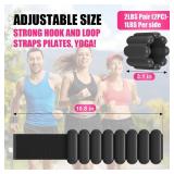 Wrist & Ankle Weights for Women, Wearable Strong Arm & Leg Weights Set of 2(1Lbs Each), Adjustable Ankle Weights for Walking, Yoga, Dance, Barre,Gym,Exercise,Pilates,Walking Running (Matte Black)