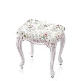 Luarisgur Floral Rectangle Stool Cover 2 Pack Bar Stool Covers Rectangle Stretch Vanity Stool Seat Covers Footstool Covers Rectangular Soft Polyester Saddle Bar Stool Covers Protector