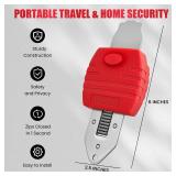 Portable Door Lock for Travel & Home - Hotel Door Locks for Travelers Security, Durable Travel Safety Device for Apartment Airbnb College, Home Security, Travel Essentials, Easy to Use
