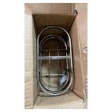 TIPGO Glass Qtip Holder Dispenser - 10 oz Clear Canister Apothecary Jar, Bathroom Vanity Storage Organizer Set for Cotton Swabs, Pads, Floss Picks, Small Containers for Makeup Storage (2 Pack, Black)