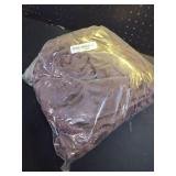 Exclusivo Mezcla Twin Size Fleece Blanket for Bed, Super Soft and Cozy Blankets All Season Use, Leaves Pattern, Plush Fuzzy Lightweight, Coffee, 60x80 Inch