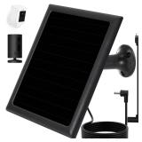 Solar Panel Charger for Ring Camera, Compatible with Ri ng Stick Up Cam Battery, Ring Spotlight Plus/Pro, Ri ng Stick up Pro, Waterproof 6w5v (Black-1Pack)