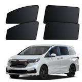 ZATOOTO Car Window Shades for Honda Odyssey 2020-2024, 4 Pcs Magnetic Car Window Covers - 100% Block Light Privacy Curtains, Side Window Sun Shade for Baby Breastfeeding, Sleeping, Camping