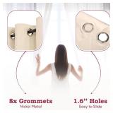 Mayfair Linen 3 Ply Natural Linen Curtains 63 Inch Length 2 Panel Set - Bedroom Living Room Curtains 63 Inches Long, Soft, Thick, Textured Window Drapes Semi Sheer Light Filtering Panels (Cream)