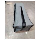 Portable Aluminum Roll-Top Camping Table *plastic pieces between slats broken but still works and holds when set up*