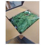 9 Foot by 10 Inch Christmas Garland - 50 LED Lights, Battery Operated Lighted Garland Wreath with Pine Cones Red Berries Lush Branches, Prelit Garland Xmas Decoration Indoor Outdoor Home Holiday