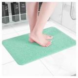 Hargiis Non-Slip Bathtub Mat, Anti Slip Shower Mat, Fast Drying Bathtub Mats, Foot Scrubber Mat, Anti Slip Mat for Tub, Floor, Bathroom, Kitchen, Home, Hotel (Light Green 24\"Ã16\")