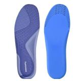 Yamneao Memory Foam Insoles for Womens Mens Kids, Comfortable Replacement Insoles for Walking, Running, Sneaker, Hiking, Work Boot Cushioning Shoe Insert Blue Women 5 pairs