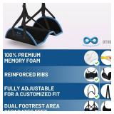 Everlasting Comfort Airplane Foot Hammock - Memory Foam Foot Rest for Plane Travel - Portable Foot Rest for Air Travel, Desk & Car - Airplane Essentials Foot Hammock for Plane Travel