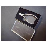 Cuticle Trimmer 3/4 Jaw Extremely Sharp Cuticle Nippers Scissors Stainless Steel Clippers Cutter Remover Pedicure Manicure Nail Tool, opove X7, Space Gray