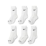 Nike Dri-Fit Performance Basic Crew (Toddler/Little Kid) White 5-7 (10 Toddler-3 Little Kid)
