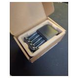 Amazon Basics 4-Bay Battery Charger for AA & AAA Rechargeable Batteries with Rechargeable AA NiMh Batteries, 4 count (Pack of 1), Type A (American) Plug, Black