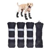Hipaw Waterproof Dog Boots for Winter Snow Rain,Non-Slip Dog Shoes for Medium to Large Dogs,Extended Cuff Paw Protectors for Outdoor Walking Hiking