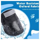 Hipaw Waterproof Dog Boots for Winter Snow Rain,Non-Slip Dog Shoes for Medium to Large Dogs,Extended Cuff Paw Protectors for Outdoor Walking Hiking