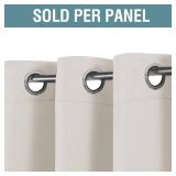 H.VERSAILTEX Light Blocking Curtain for Living Room Thermal Insulated Window Treatment Panel/Drape for Dining Room, Elegant Soft Curtain for Bedroom Grommet Top One Panel (Ivory - 52x96 Inches)