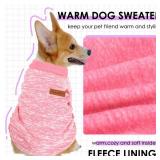 3 Pack Dog Sweaters for Small Dogs Girl Boy Winter Fleece Clothes Warm Soft Dog Sweatshirt Outfit for Dogs Cats Pet Apparel (Pink+Rose+Purple, Medium)