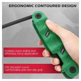 11-Piece Large Folding Torx Key Set (T9âT55), Heavy Duty Folding Star Wrench Set, Portable Compact Tool for Archery, Bike Repair, Furniture, and Basic Home Maintenance(Green)