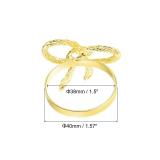 uxcell Metal Napkin Rings Set of 8, Bow-Knot Napkin Ring Holder Buckle for Dining Table Decorations Wedding Birthday Holiday Party, Gold Tone