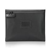 KOSMCCO Notary Bag With Lock, 13.6 x 10 Inches Heavy Duty Supply for Journal, Stamp, Embosser, Ink Pad and Valuables Storage (Black, L)