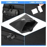 KOSMCCO Notary Bag With Lock, 13.6 x 10 Inches Heavy Duty Supply for Journal, Stamp, Embosser, Ink Pad and Valuables Storage (Black, L)