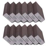 Tanbupu 12Pcs Sanding Sponge 120 Grit Medium Sanding Blocks for Drywall Metal Wood Washable and Reusable