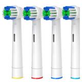 Replacement Toothbrush Heads Compatible with Oral-B Braun, 4 Pcs Professional Electric Toothbrush Heads Brush Heads for Oral B Replacement Heads Refill Pro 500/1000/1500/3000/3757/5000/7000/7500/8000